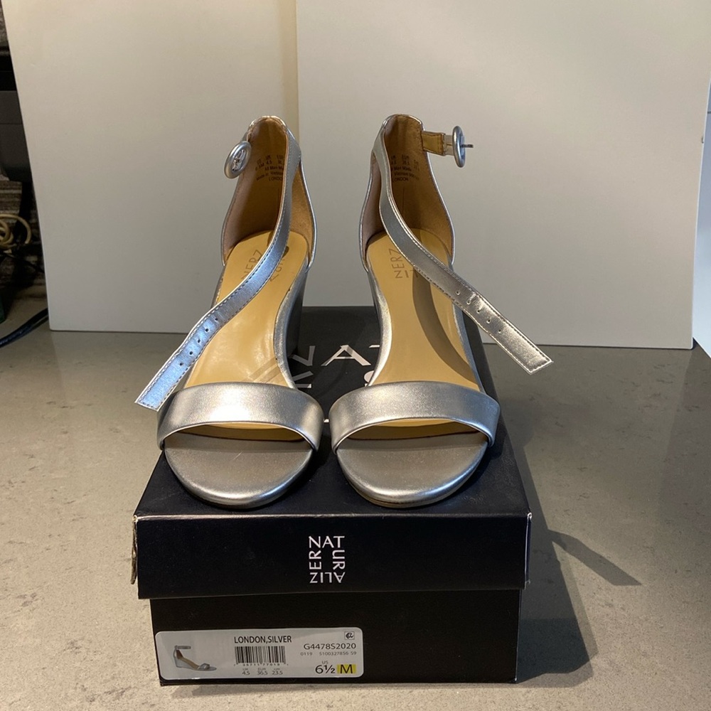 Naturalizer silver wedge sandal